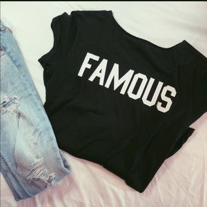 Pink LA Sequin “FAMOUS” shirt